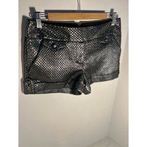 Express Black/Gray Metallic Shorts-Size:2 (small)